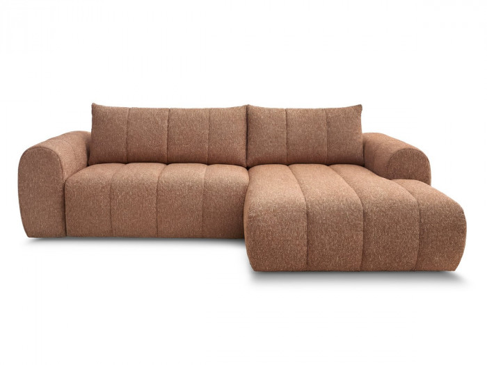 Canapé d'angle fixe NESTY tissu chiné