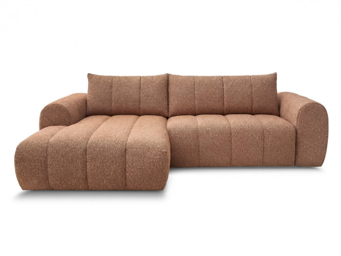 Canapé d'angle fixe NESTY tissu chiné