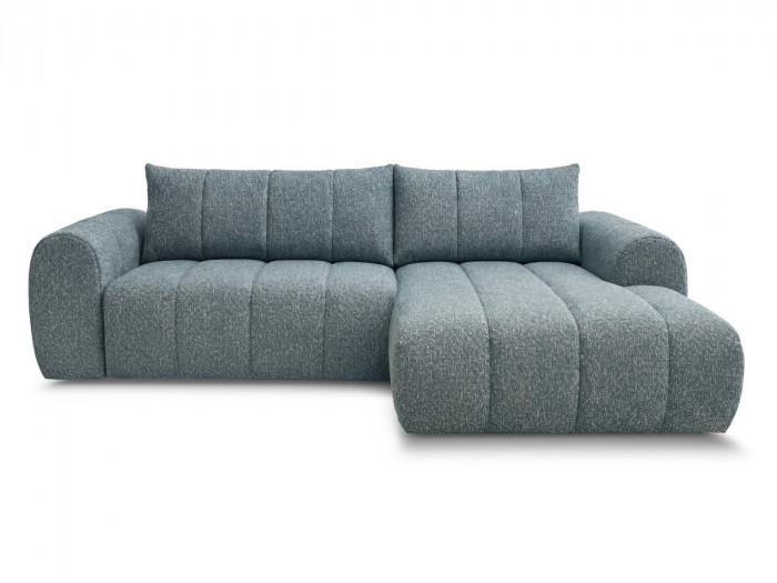 Canapé d'angle fixe NESTY tissu chiné