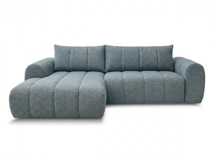 Canapé d'angle fixe NESTY tissu chiné