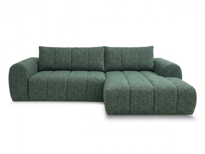 Canapé d'angle fixe NESTY tissu chiné