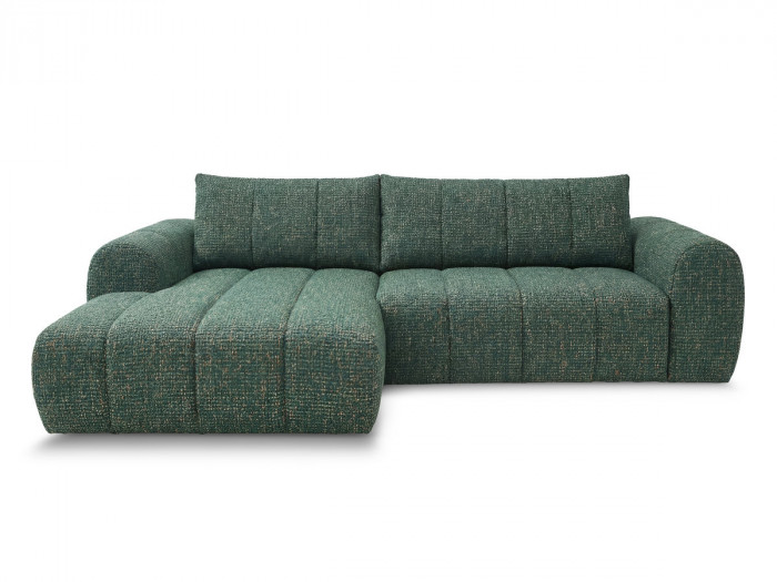 Canapé d'angle fixe NESTY tissu chiné