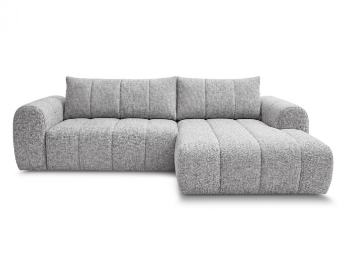 Canapé d'angle fixe NESTY tissu chiné