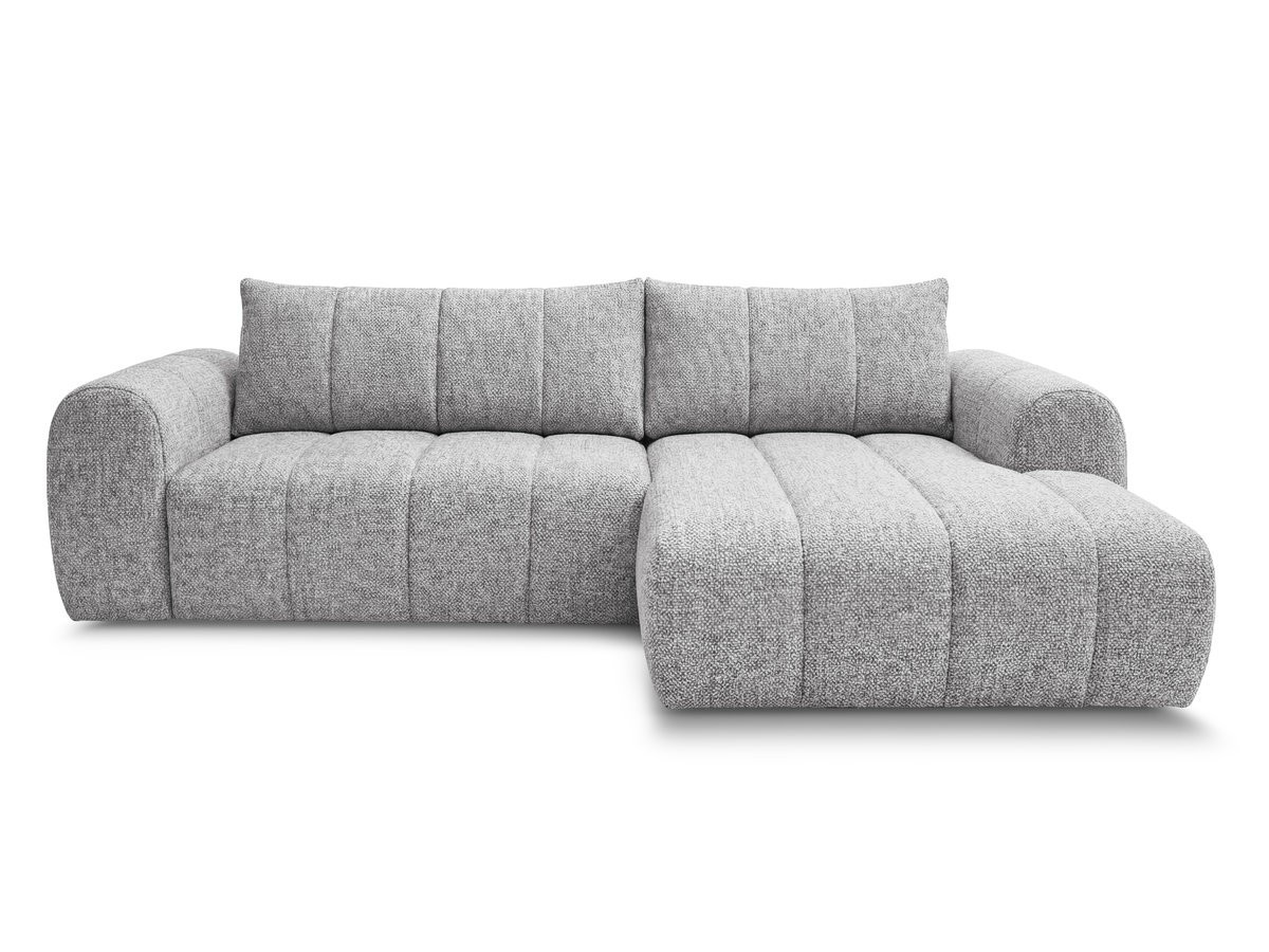 Canapé d'angle NESTY chiné gris clair — vue 3