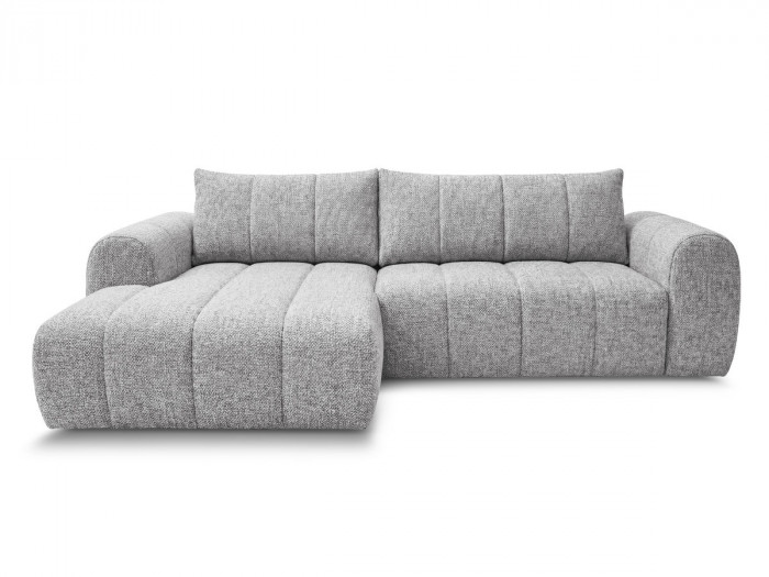 Canapé d'angle fixe NESTY tissu chiné