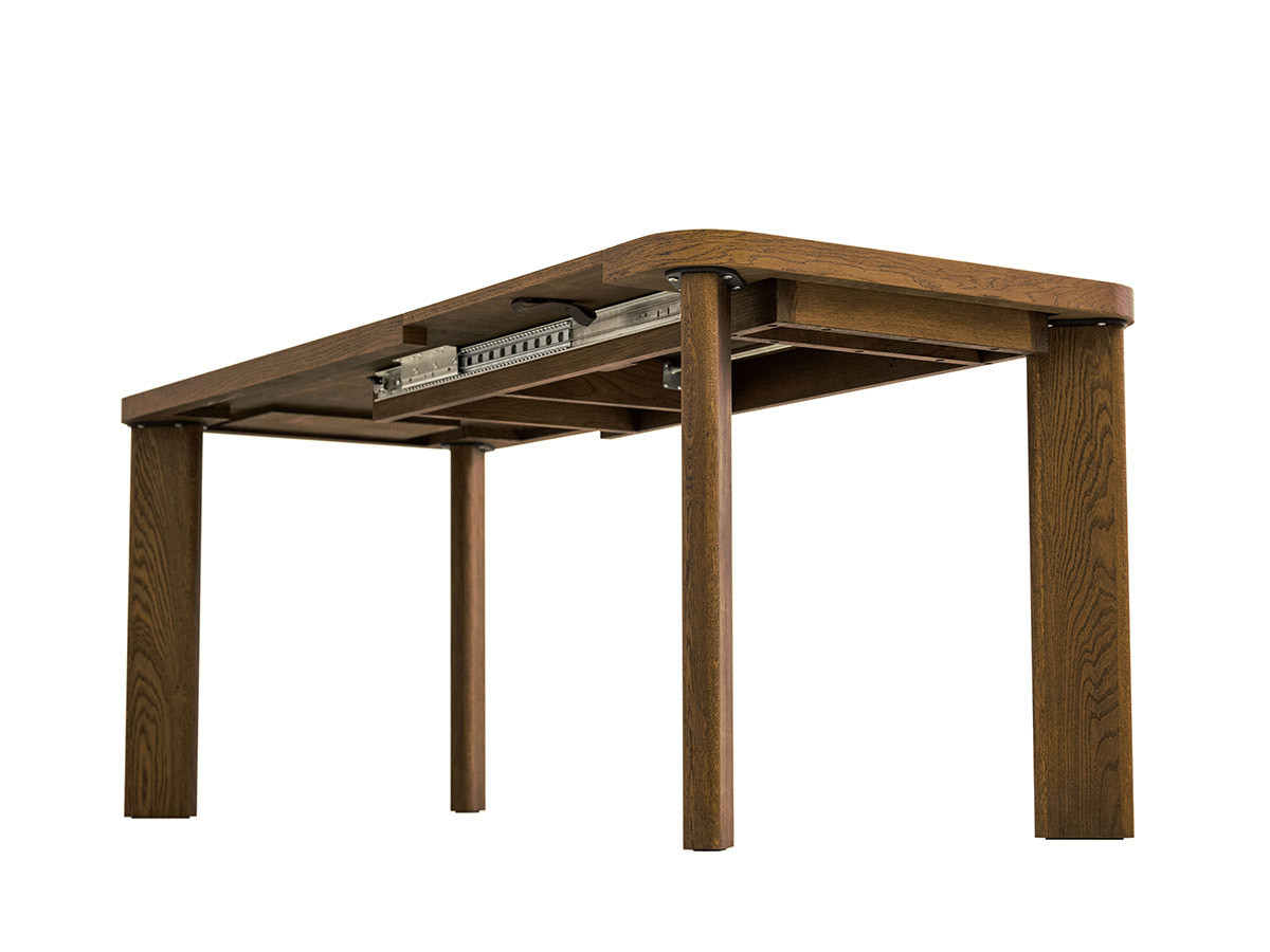 Table à manger extensible 150 à 210 cm LUMINY placage chêne massif