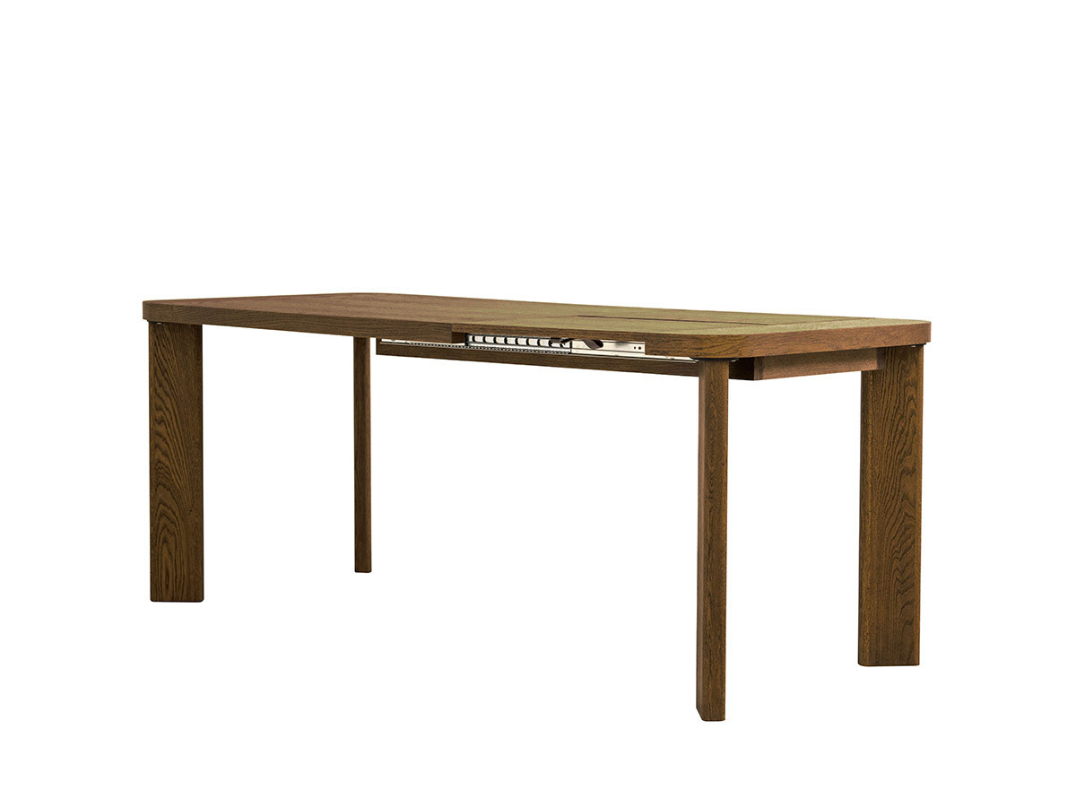 Table à manger extensible 150 à 210 cm LUMINY placage chêne massif