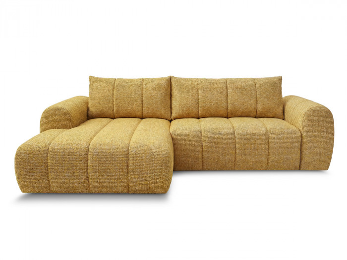 Canapé d'angle fixe NESTY tissu chiné