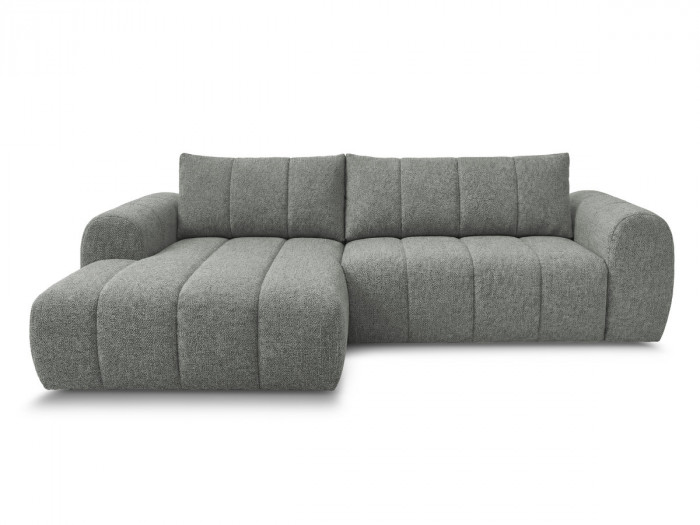Canapé d'angle fixe NESTY tissu chiné