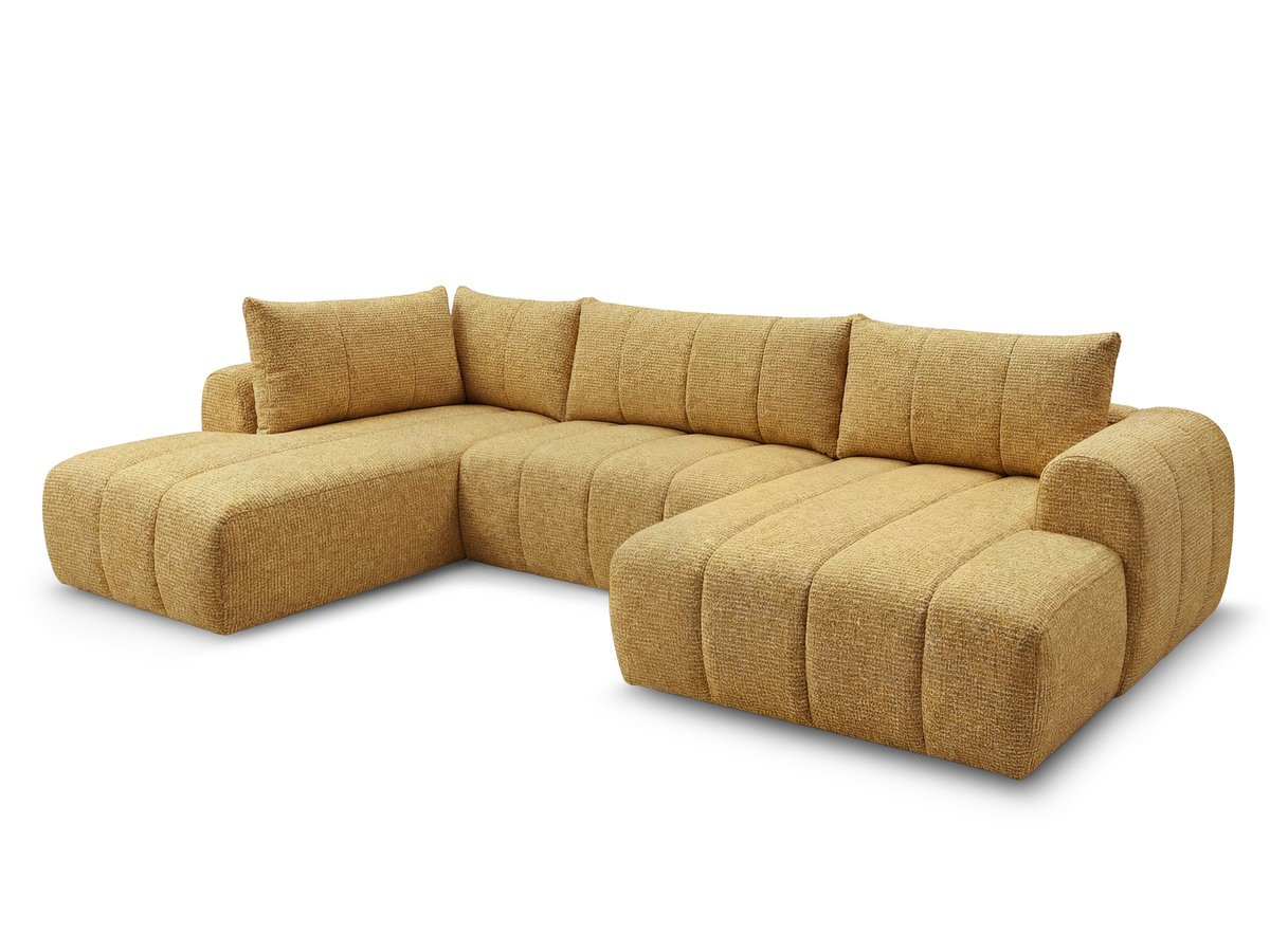 Canapé panoramique fixe NESTY tissu chiné