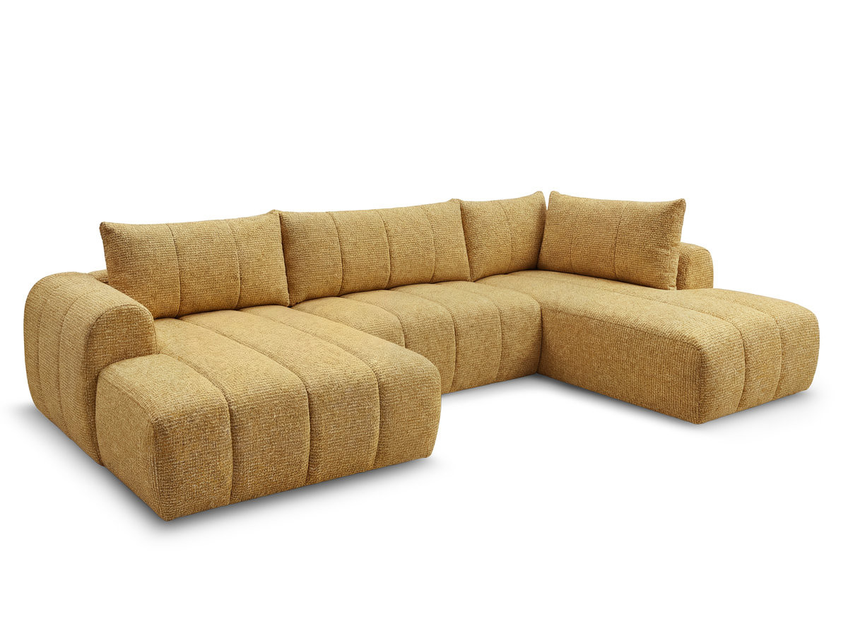 Canapé panoramique fixe NESTY tissu chiné