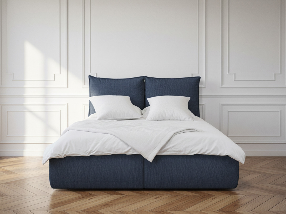 GARANCE opbergbed met hoofdbord met kusseneffect