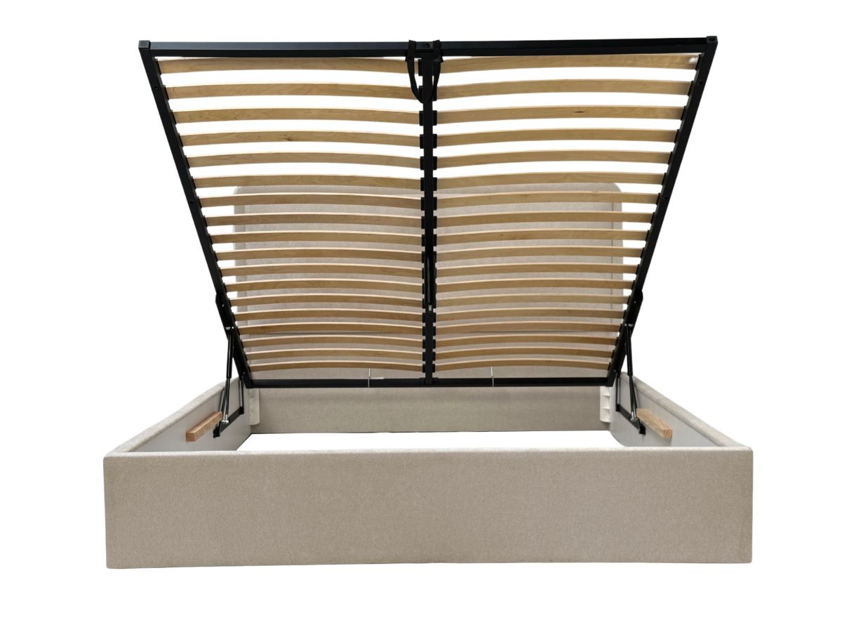 MARA opbergbed in gestructureerde stof