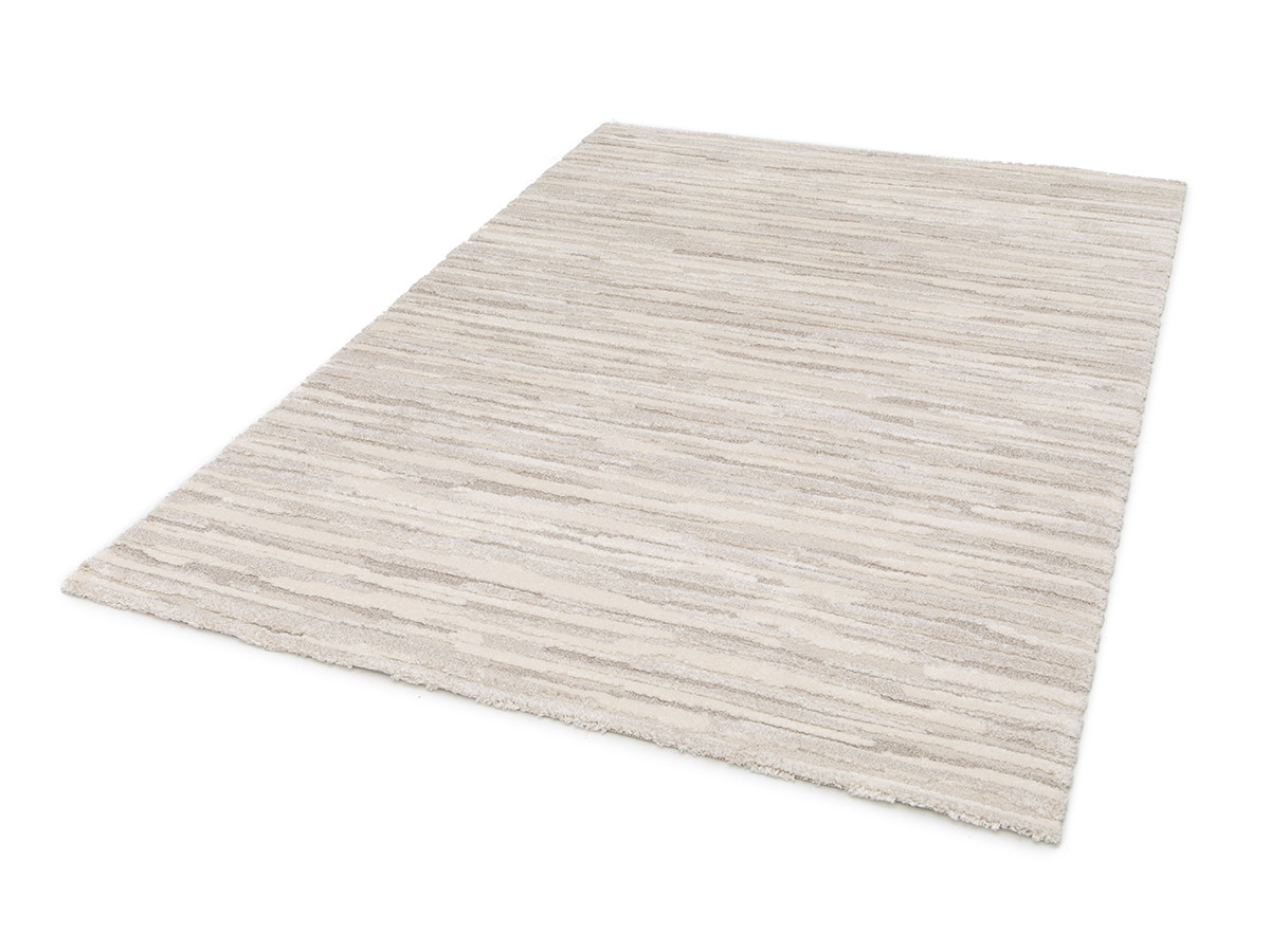 Tapis poil court RYKEN motif abstrait beige — vue 3