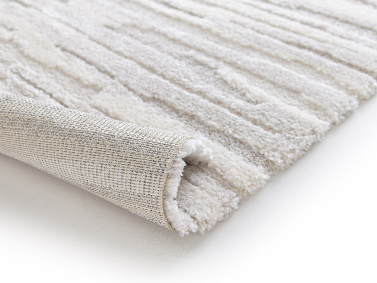 Tapis poil court RYKEN motif abstrait beige — vue 5