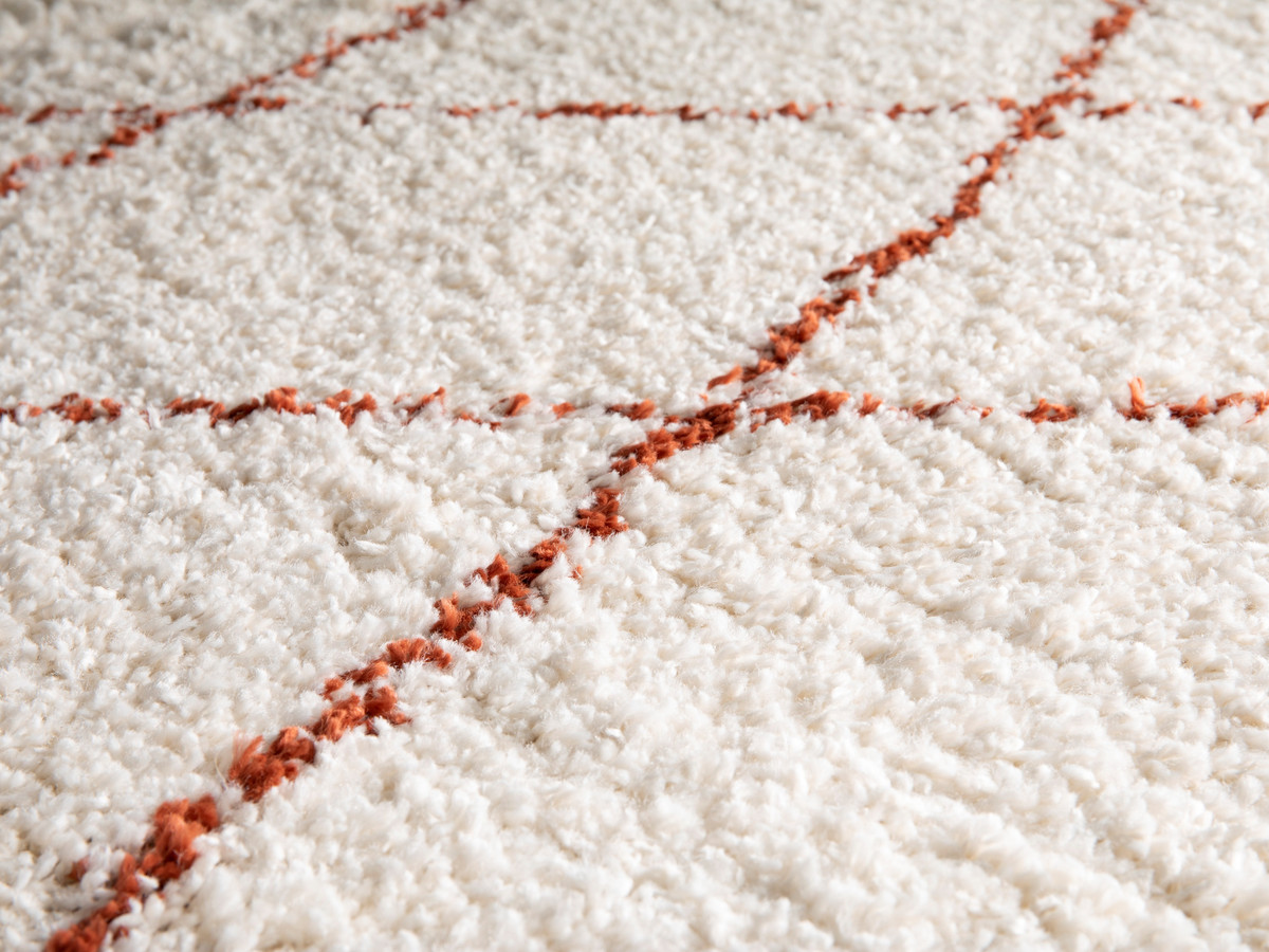 Tapis poils longs SIMON motifs graphiques