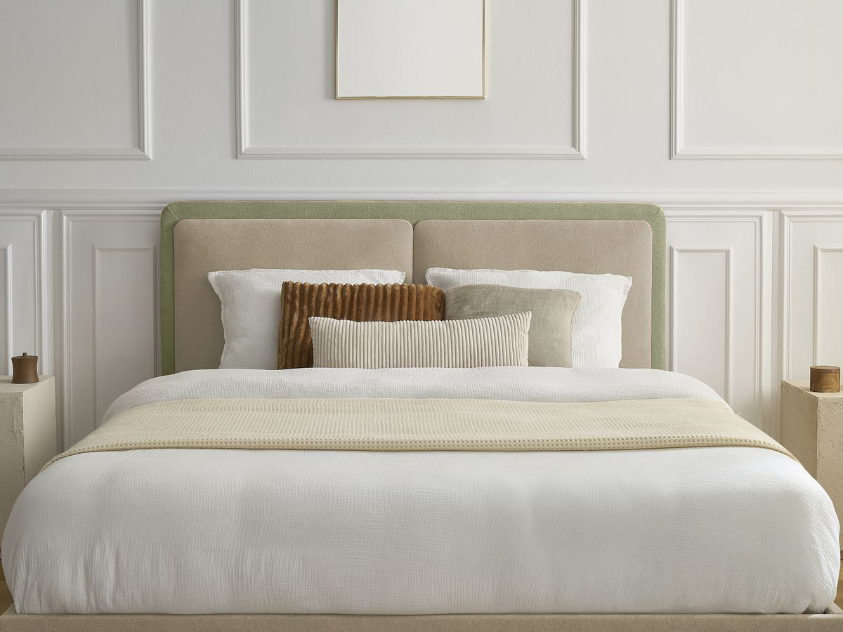 Lit MARA texturé bicolore avec lattes massives tilleul — vue 6