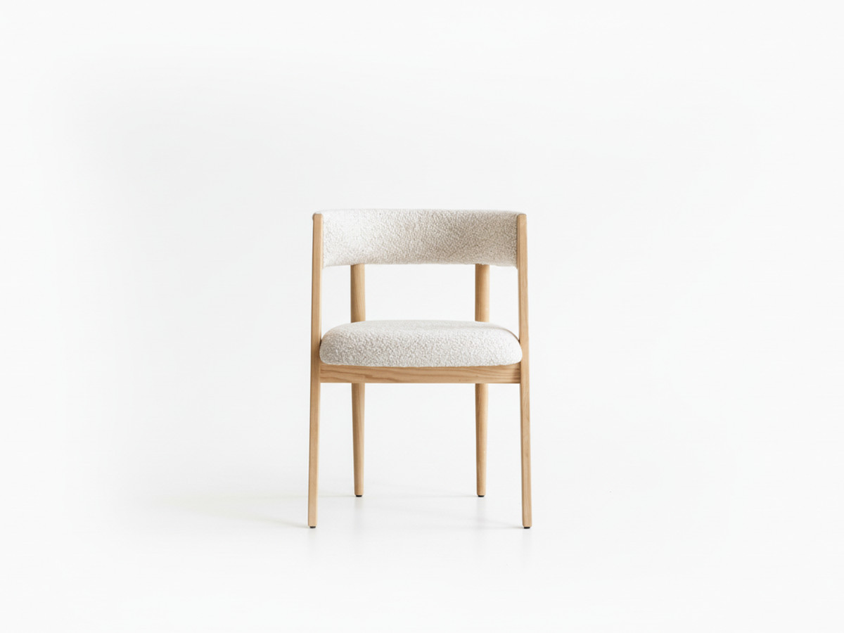 Lot de 2 chaises BASTIDE placage chêne massif et bouclette chêne — vue 6