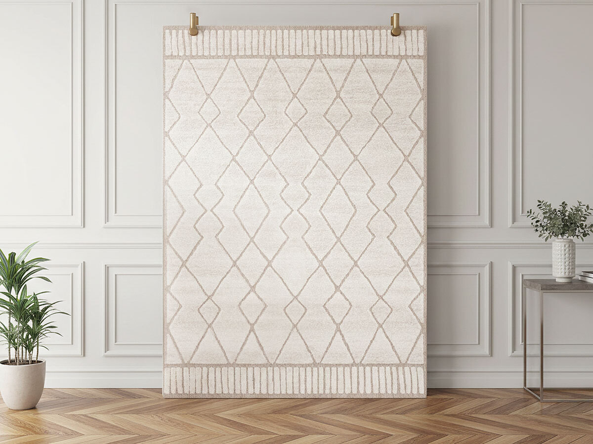 Tapis poil ras AGOSTO motif abstrait