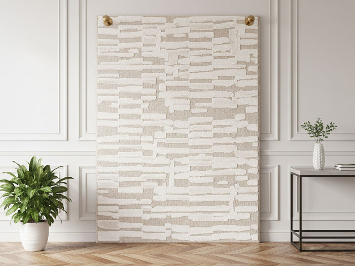 Tapis poil ras LENNON motif abstrait