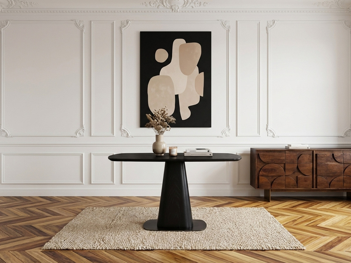 Ensemble NOA avec table à manger carrée 120 cm + 4 chaises ROSA