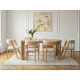 Ensemble LUMINY avec table à manger extensible 150 à 210 cm + chaises BASTIDE placage chêne massif