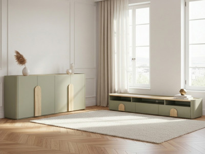 Ensemble ENYRA avec buffet 200 cm + meuble TV 2 tiroirs 200 cm