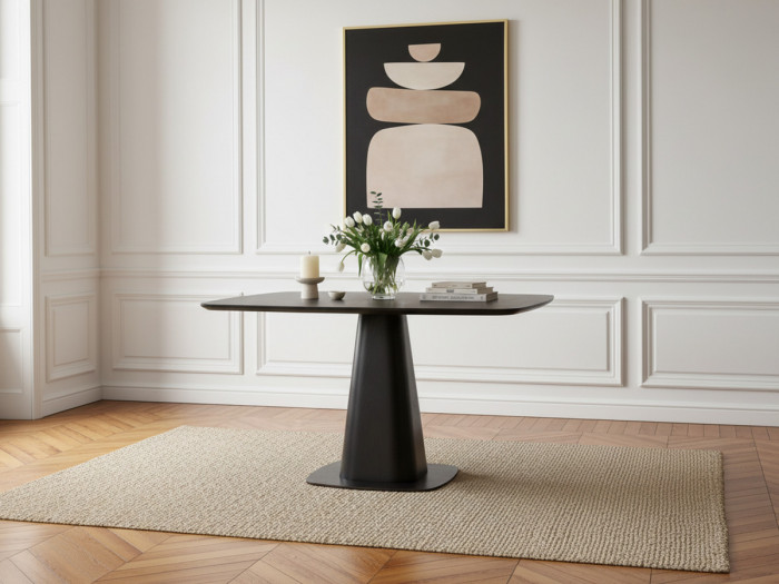 Table à manger carrée NOA 120 cm placage chêne