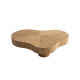 Table basse organique 138 cm CORBUSIER placage chêne massif