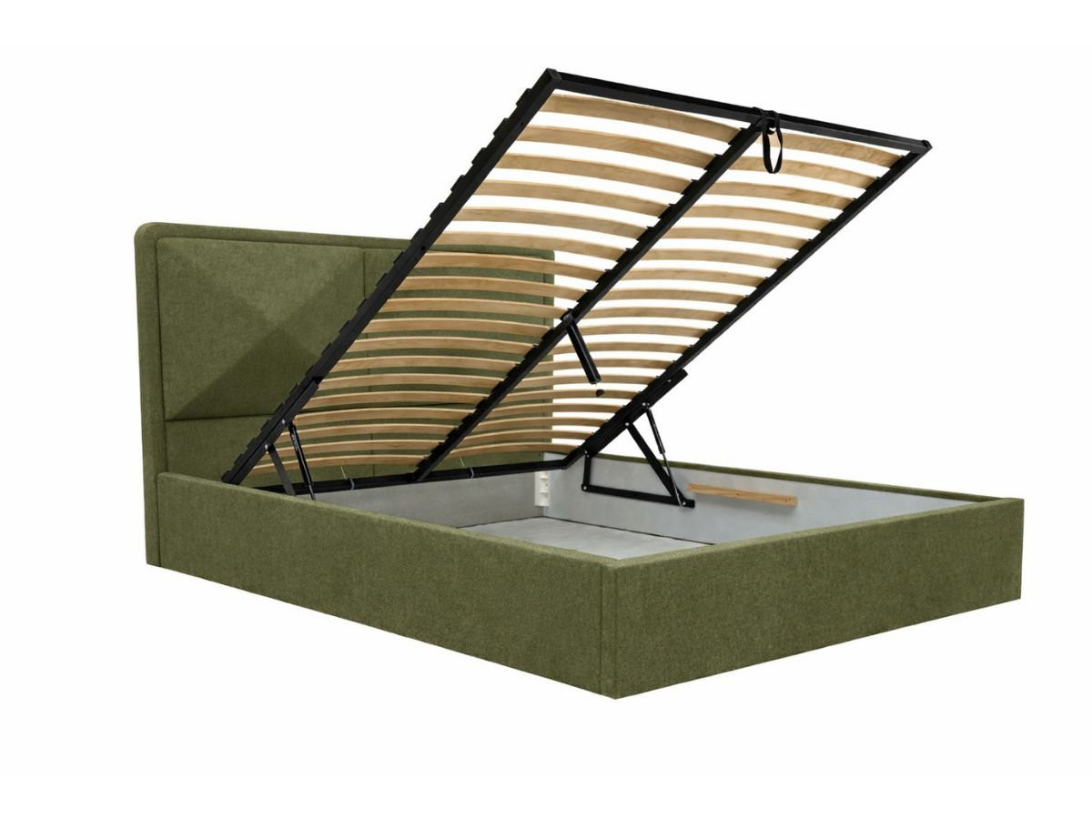 Lit coffre MARA texturé vert — vue 5