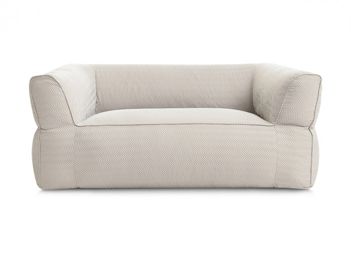 Canapé de jardin droit fixe 2 places NOUR