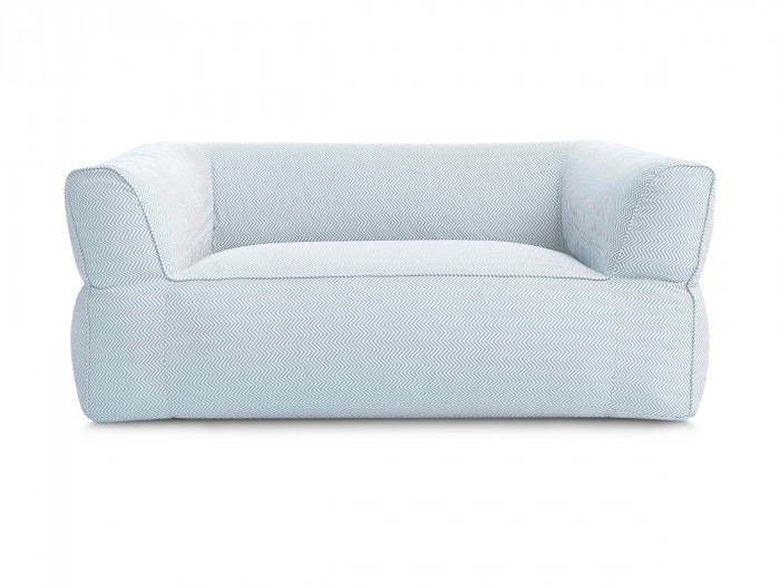 Canapé de jardin droit fixe 2 places NOUR