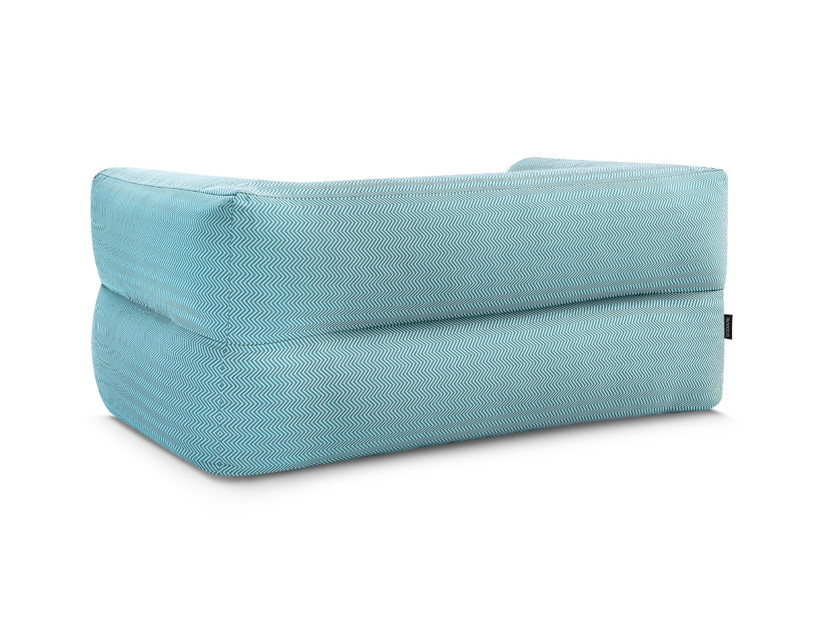 Canapé de jardin droit 2 places NOUR avec bâche de protection bleu foncé — vue 6