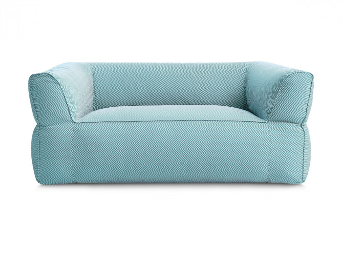 Canapé de jardin droit fixe 2 places NOUR