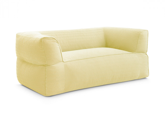 Canapé de jardin droit fixe 2 places NOUR avec bâche de protection