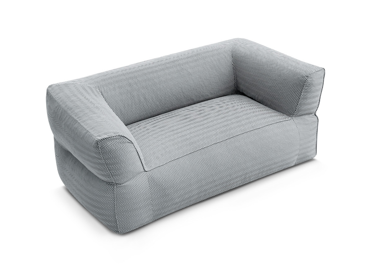 Canapé de jardin droit 2 places NOUR avec bâche de protection noir — vue 5