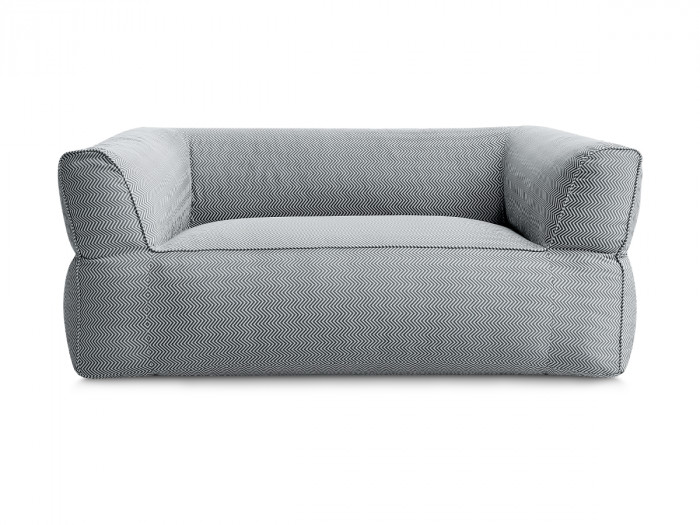 Canapé de jardin droit fixe 2 places NOUR