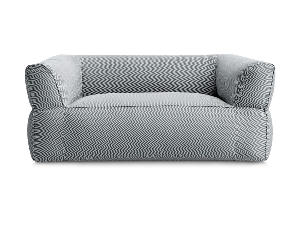 Canapé de jardin droit 2 places NOUR avec bâche de protection noir — vue 3