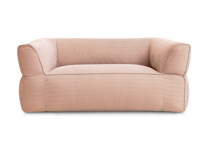 Canapé de jardin droit fixe 2 places NOUR