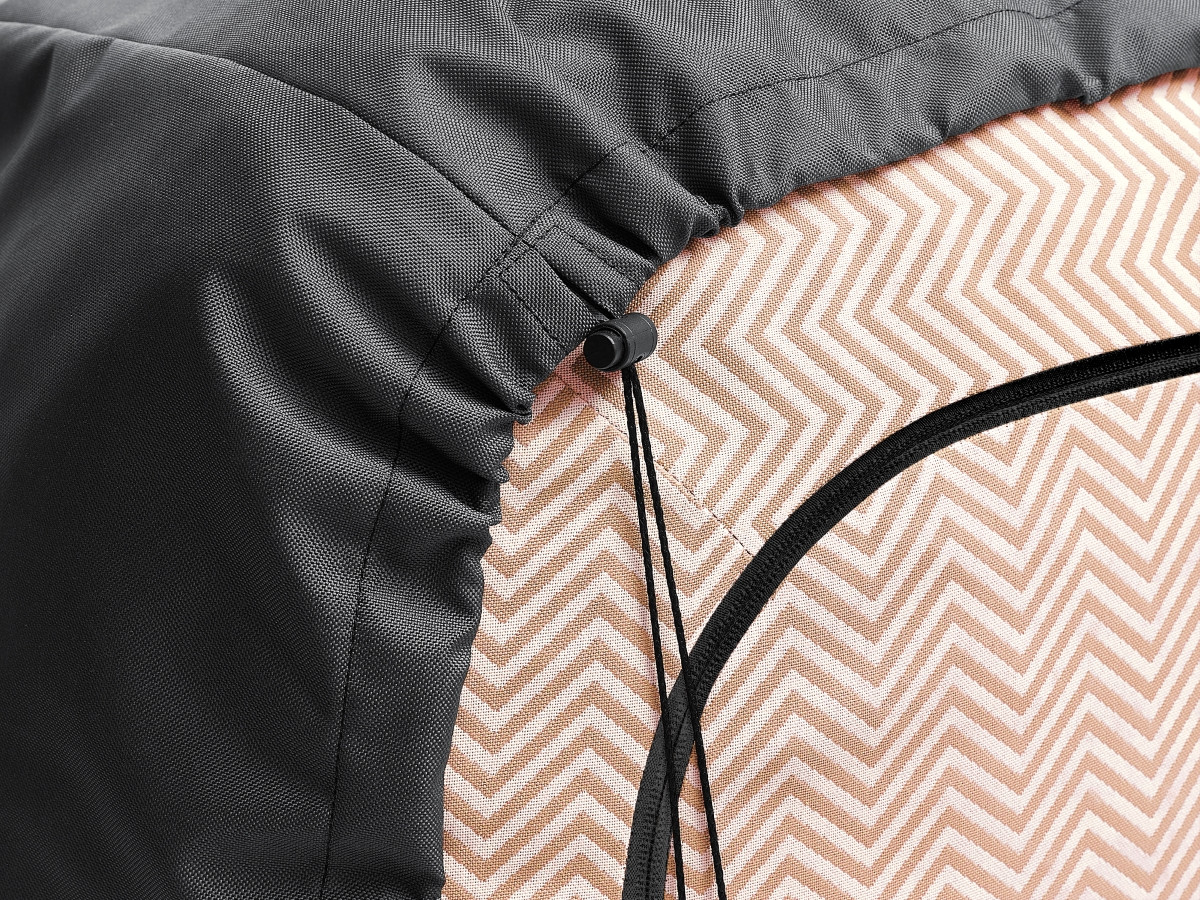 NOUR 2-zits vaste rechte tuinbank met beschermhoes