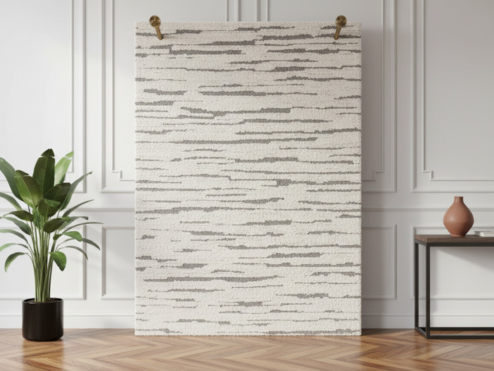 Tapis poil ras LORIS motif abstrait