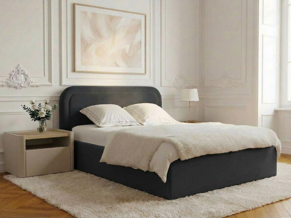 Lit coffre CASSIOPEE gris foncé — vue 4