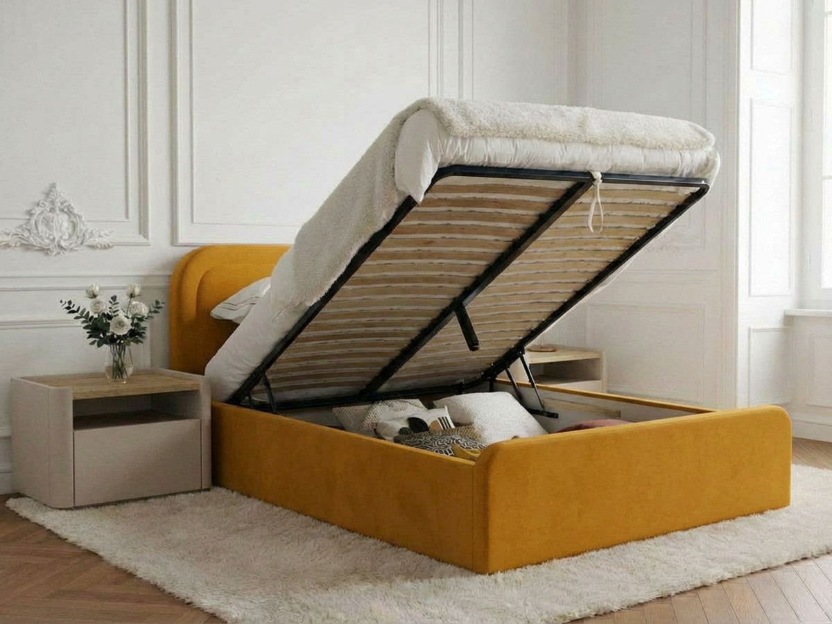 Lit coffre CASSIOPEE jaune — vue 5