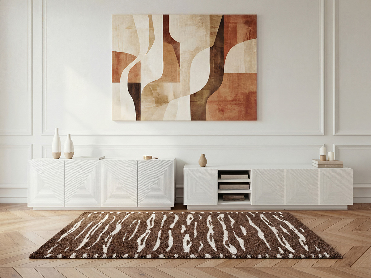 Ensemble ALICE avec Meuble TV avec niche 200 cm + Buffet 4 portes 200 cm blanc — vue 4