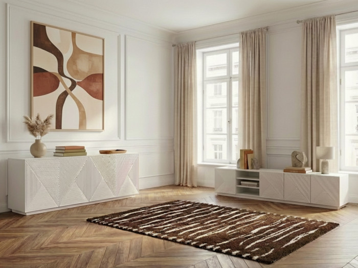 Ensemble ALICE avec Meuble TV avec niche 200 cm + Buffet 4 portes 200 cm