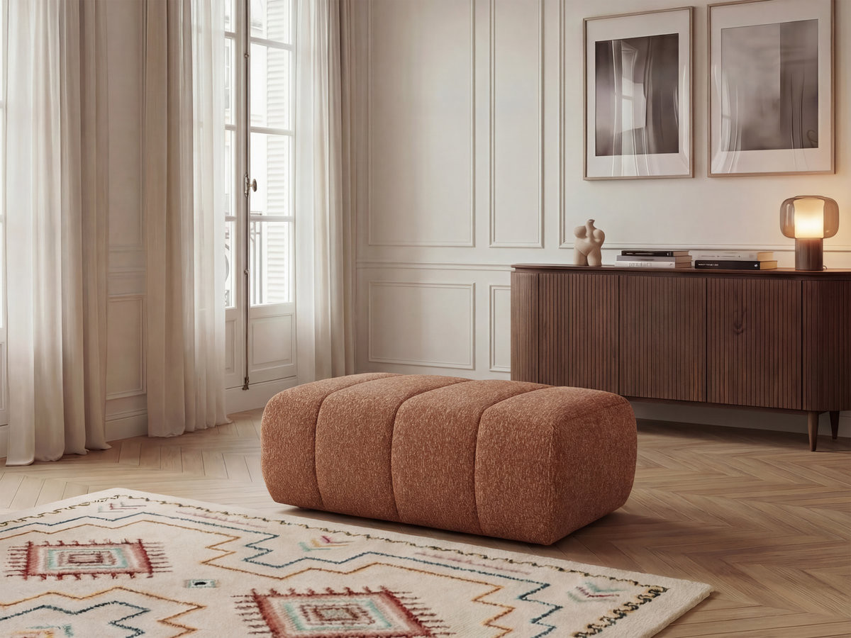 Pouf NESTY chiné orange