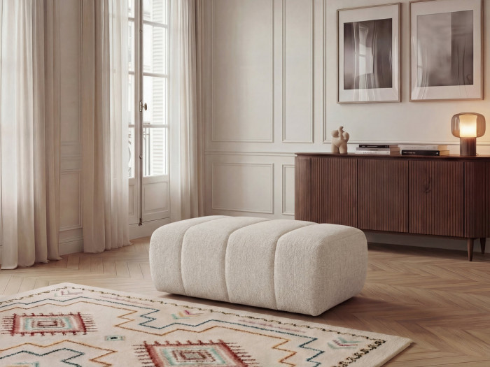 Pouf NESTY tissu chiné