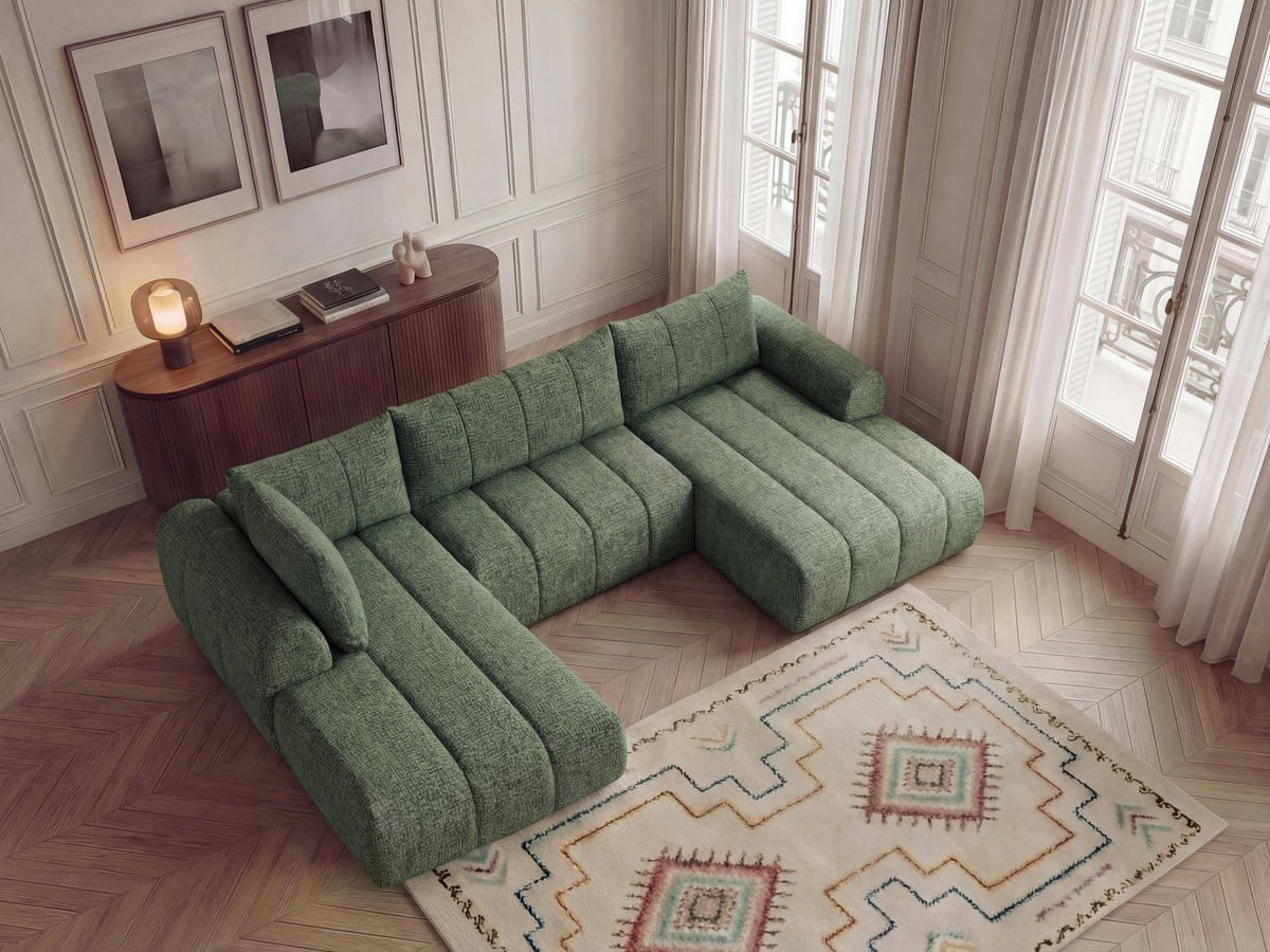 Canapé panoramique NESTY chiné vert clair — vue 4