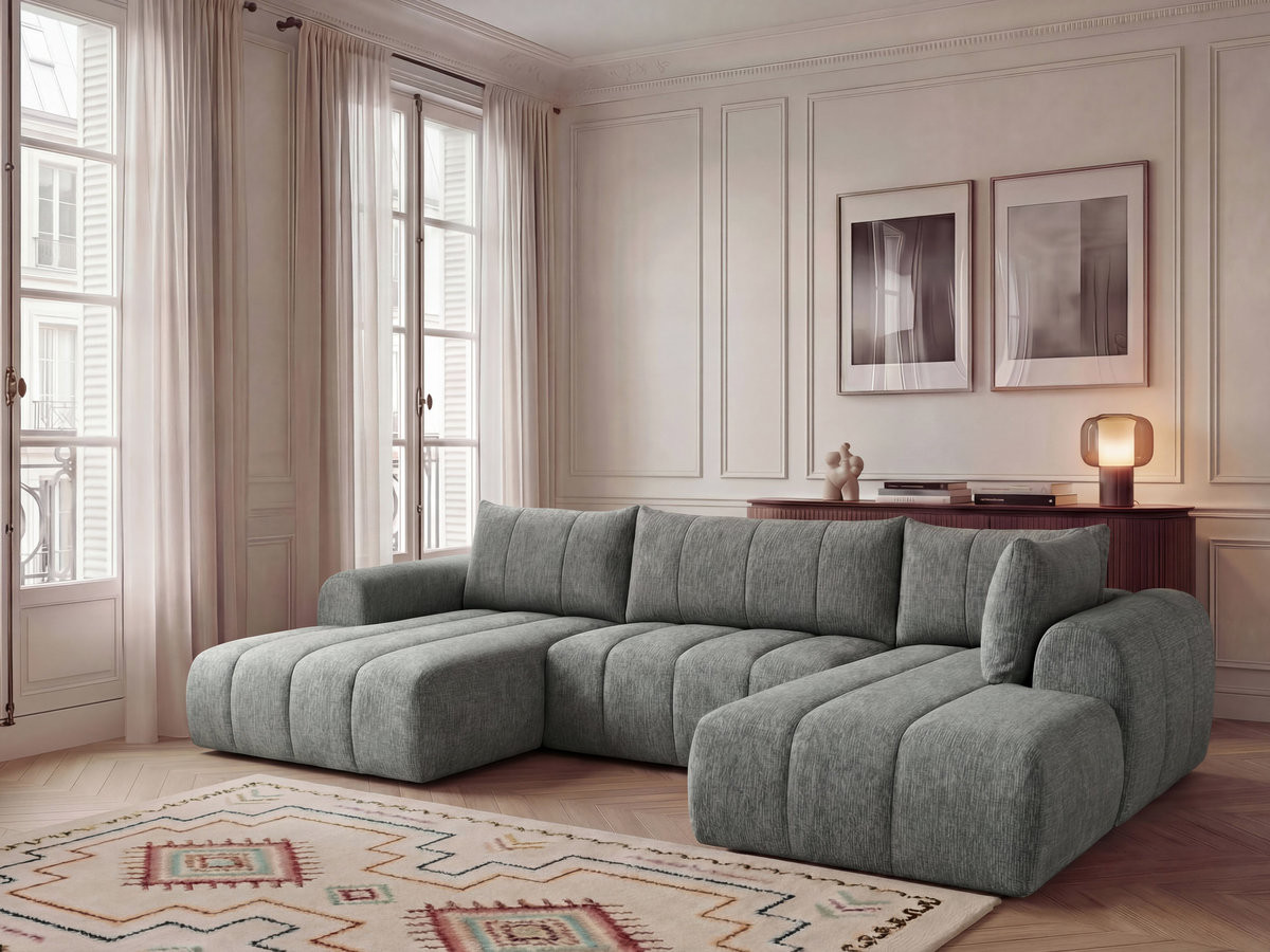 NESTY vaste panoramabank in gemêleerde stof