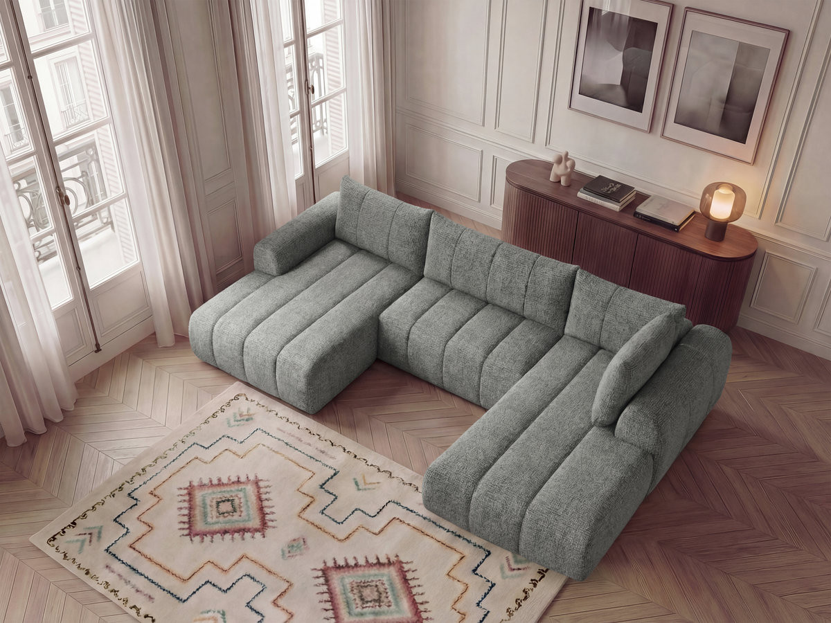 NESTY vaste panoramabank in gemêleerde stof